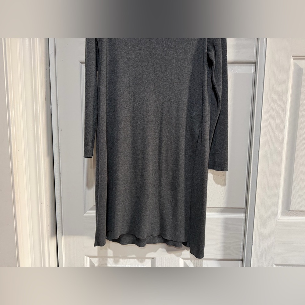 Eileen‎ Fisher Merino Wool Minimalist Sweater Dress Asymmetrical Hem XL - Picture 3 of 11